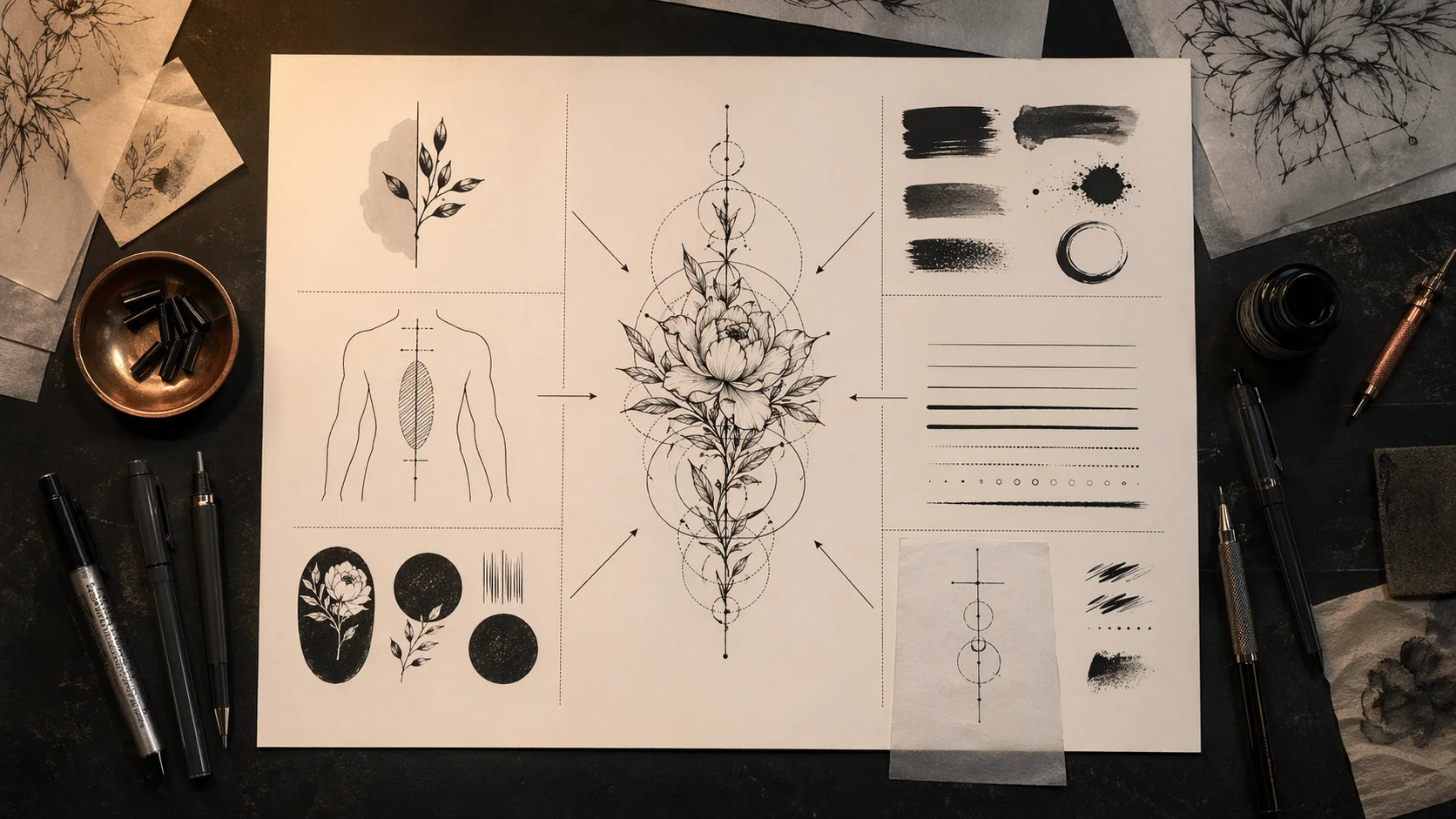 Prompt anatomy for AI tattoo design