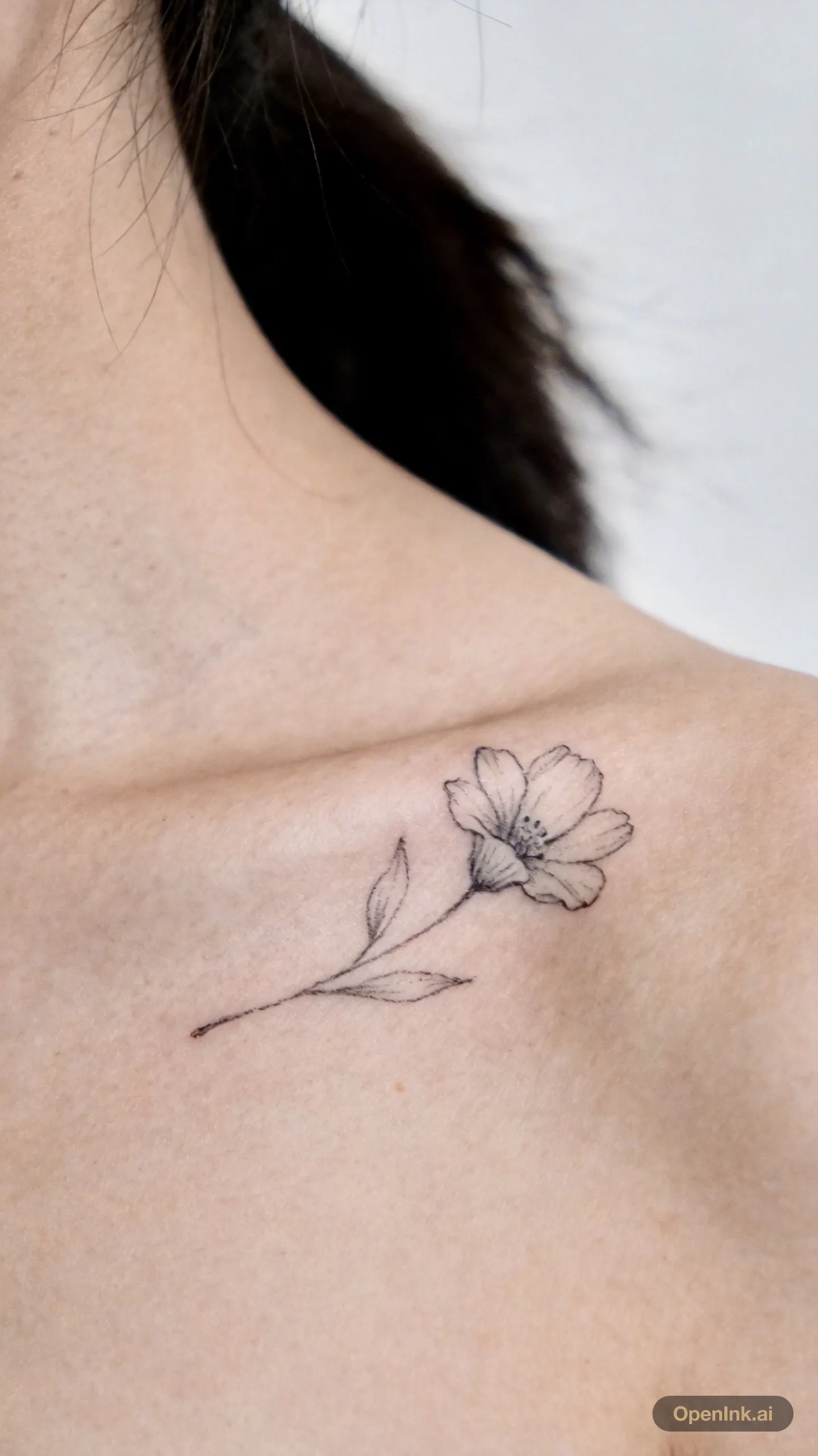 Single needle birth flower tattoo inspiration